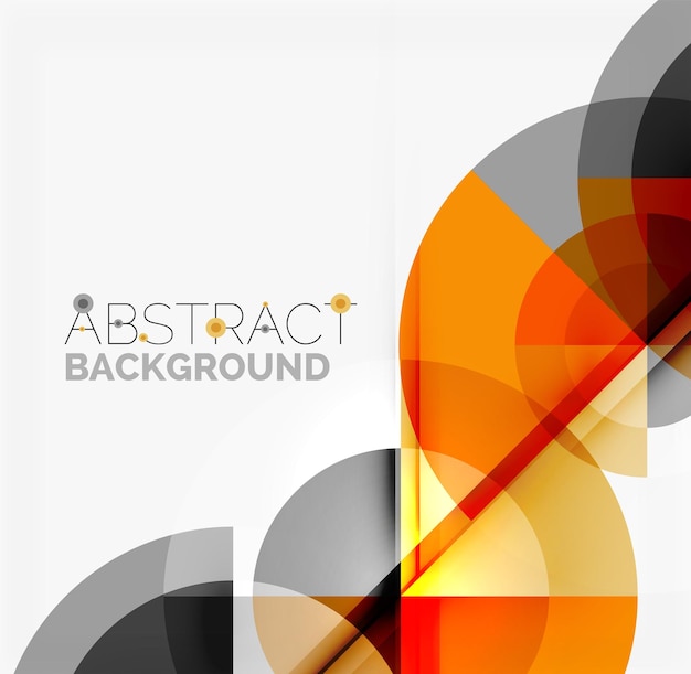 Geometrisk design med abstrakt baggrund og cirkler