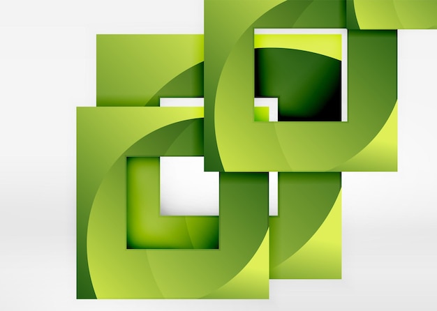Geometrisk firkantobjekt i let 3D-rendering – abstrakt vektorbaggrund