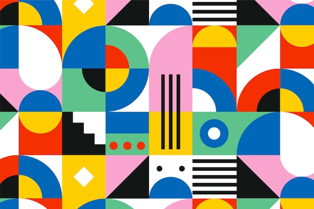 Geometrisk mønster baggrund i fladt design