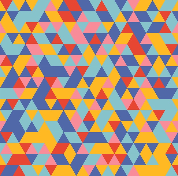 Geometrisk mosaikmønster fra farver trekant tekstur abstrakt vektor baggrund illustration