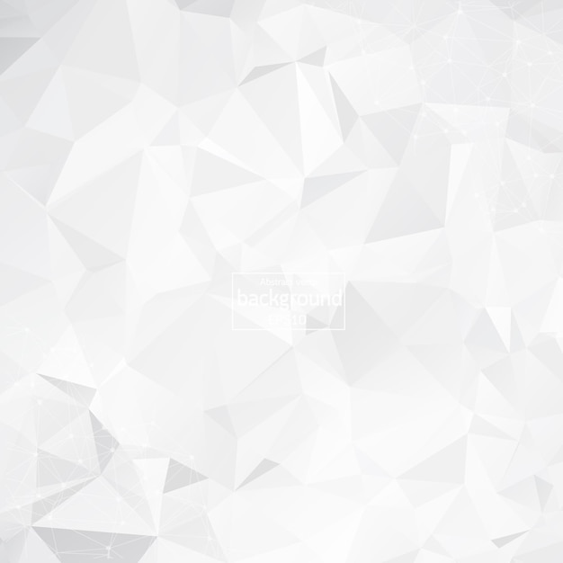 Geometrisk vit polygonal bakgrund molekyl och kommunikation Anslutna linjer med prickar Minimalism kaotisk illustrationsbakgrund Koncept för vetenskap kemi medicin teknik