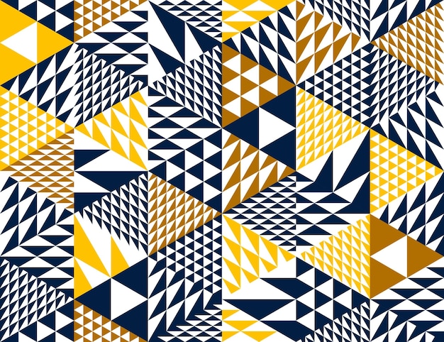 Geometriskt 3D sömlöst mönster med kuber, romb- och triangelformade lådor, blockvektorbaserad bakgrund, arkitektur och konstruktion, tapetdesign.