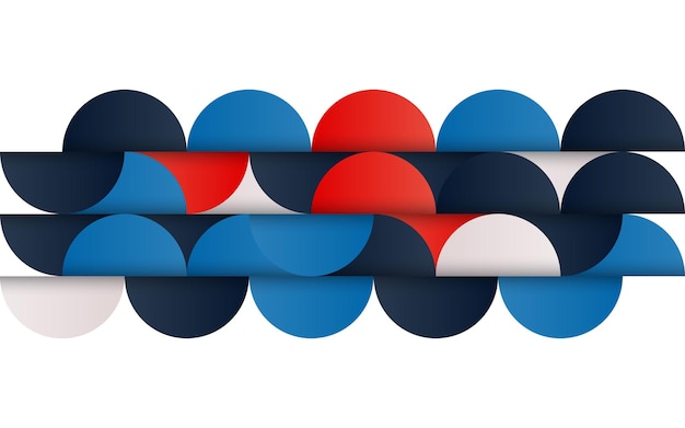 Geometriskt abstrakt mönster från mitten av århundradet med enkla former och vacker färgpalett Enkel geometrisk mönsterkomposition Vektorillustration