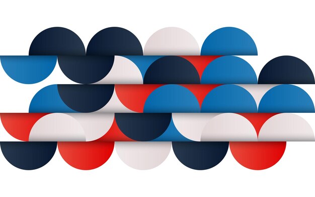 Geometriskt abstrakt mönster från mitten av århundradet med enkla former och vacker färgpalett Enkel geometrisk mönsterkomposition Vektorillustration