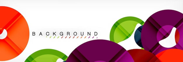 Geomtric modern backgrounds rings abstract template