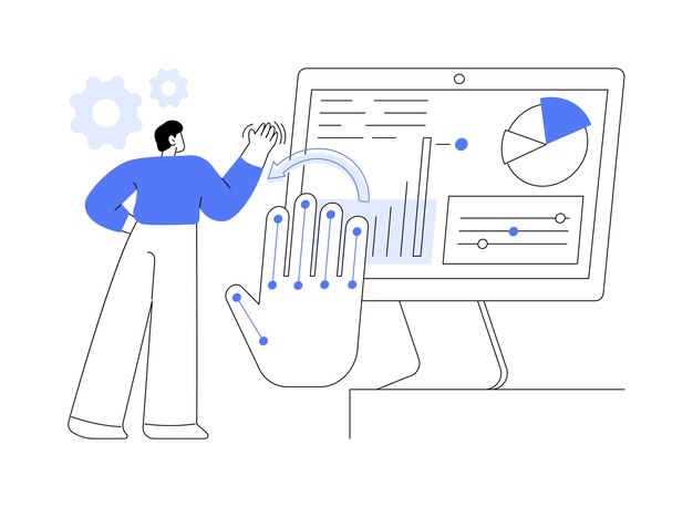 Gesture recognition abstract concept vector illustration
