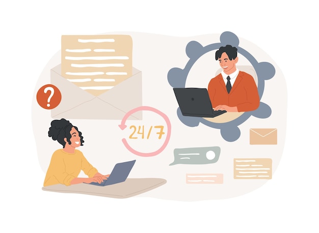 Get in touch isolated concept vector illustration initiate contact contact us feedback online form