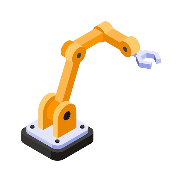 Get this amazing icon of robotic arm in isometric design style