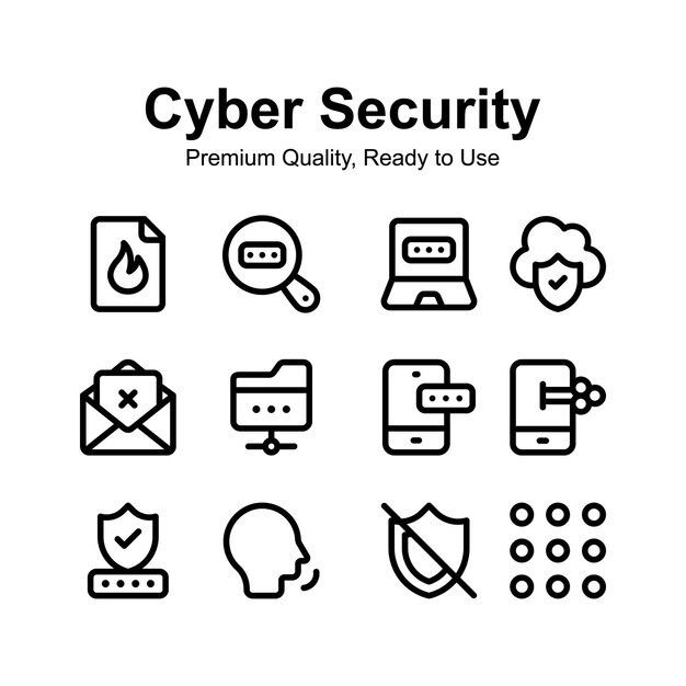 Get your hands on this beautiful cyber security icons set