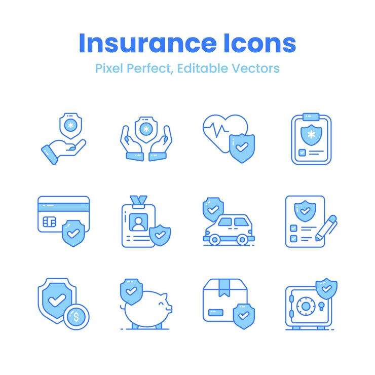 Vektör get your hands on this carefully designed insurance icons set ready to use in your next project