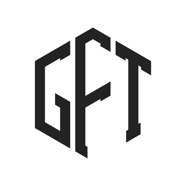 GFT Logo Design Initial Letter GFT Monogram Logo using Hexagon shape