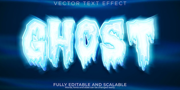 Ghost text effect editable misty horror text style