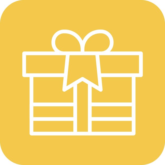 Gift Box vector icon illustration of Birthday iconset