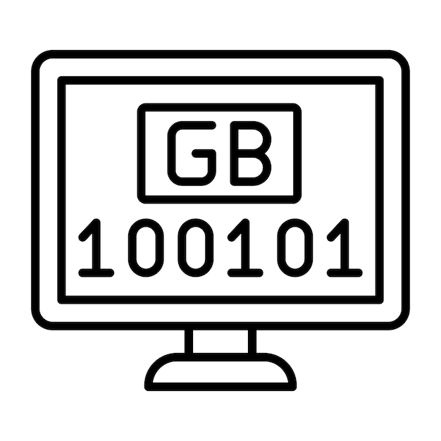 Gigabyte Line Illustration