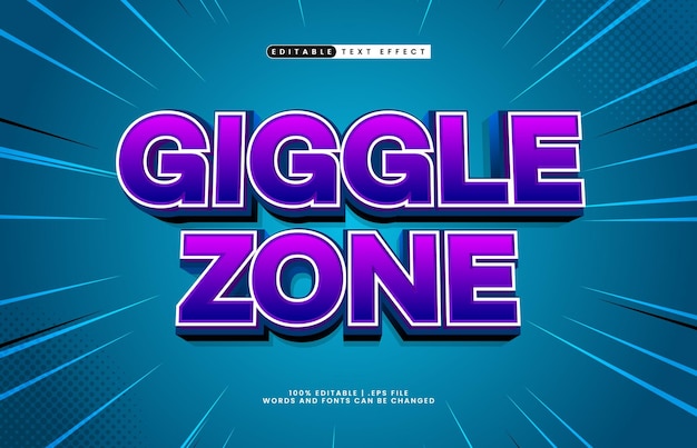 giggle zone editable text effect with a comedy and funny text style
