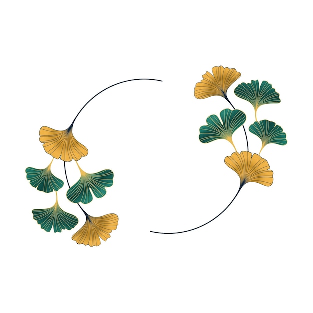 Ginkgo luxury vintage frame for invitation