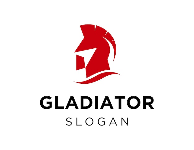 gladiator logo design created using the corel draw 2018 application with a white background
