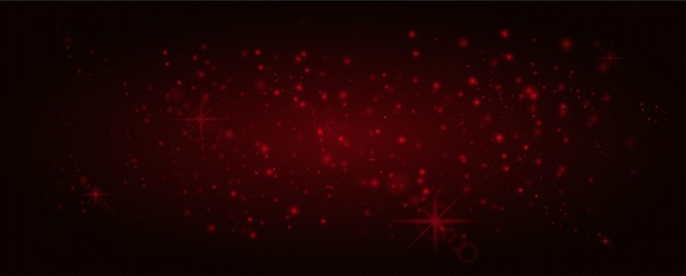 Glare light effect Star Red dust sparkles Glowing stars lights sparkles flashes On a transparent background Neon light Night star