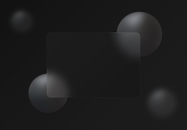glass morphism background with a dark gradient background separated by translucent glass