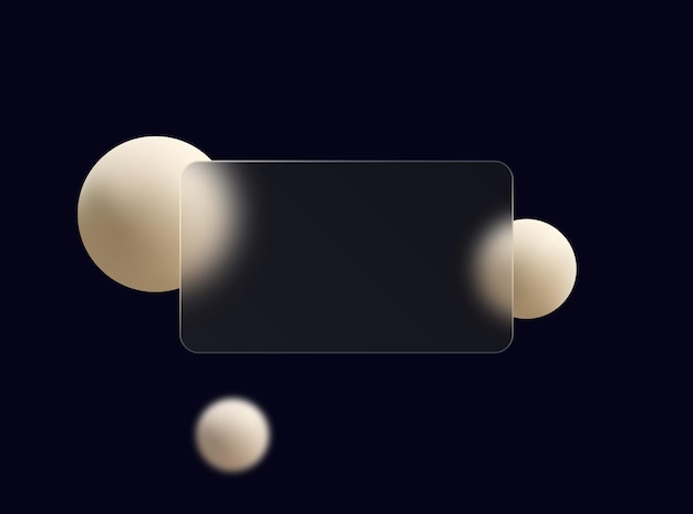 glass morphism style realistic glass morphism effect with floating spheres