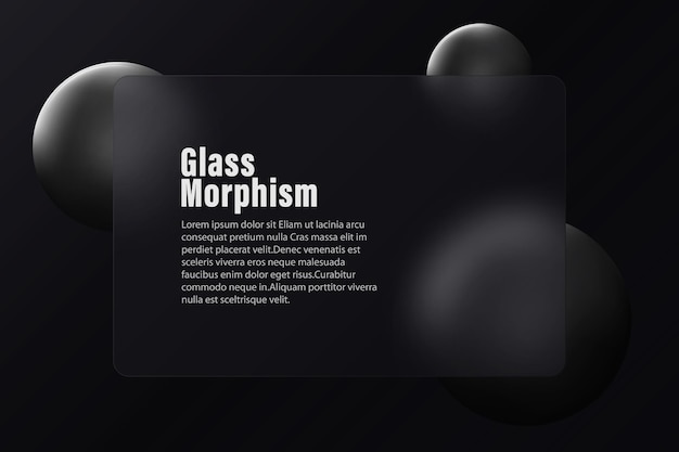 glass morphism style rectangular glass banner or bank card with rounded corners cashless payment con