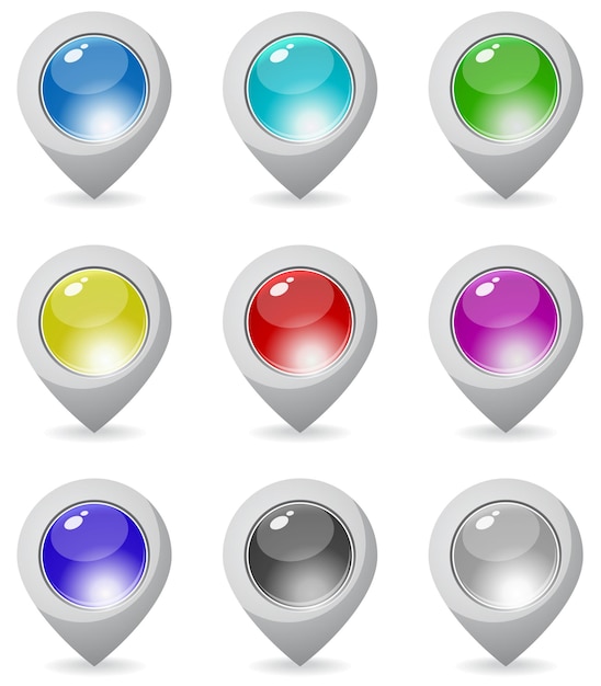 Glass pointer for a map or diagram
