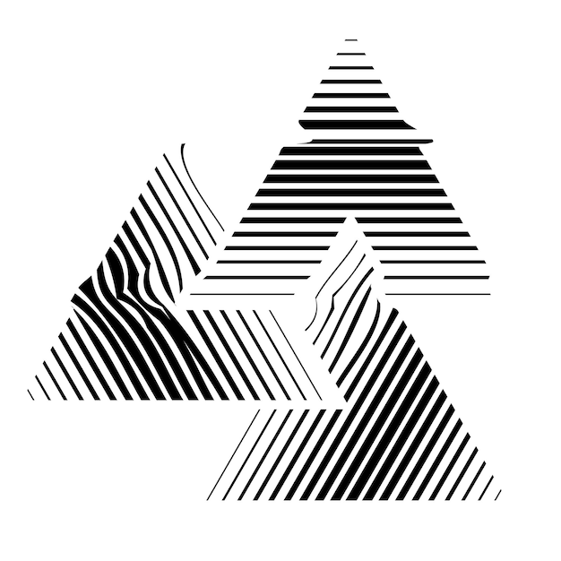 Glitch distorted geometric shape . Minimal art design . Destroyed melting logo . vector.