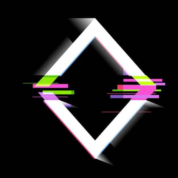 Glitch-effektram, designelement i modern stil. Illustration