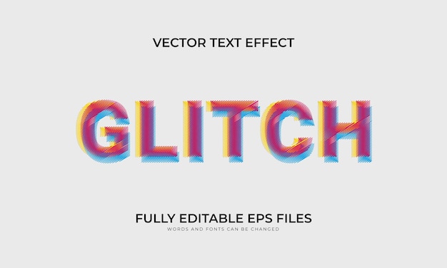 Glitch redigerbar teksteffekt