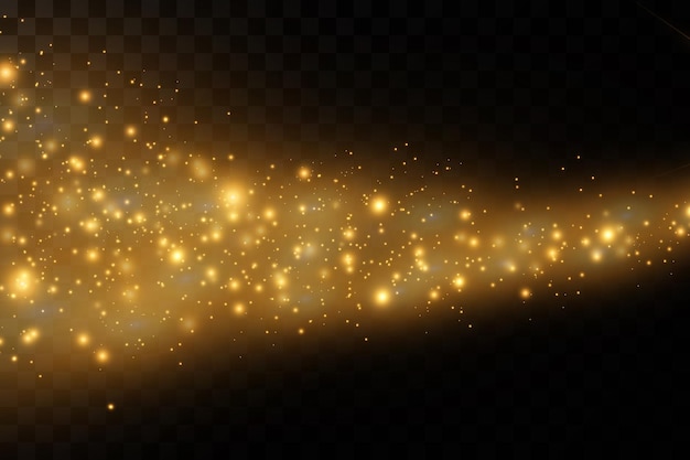 Glittering particles of fairy dust dust particle sparkling glitter backgroundGlowing light effect