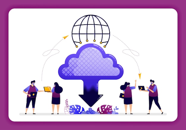 global access to cloud technology for sharing and sending files on internet
