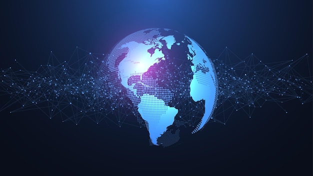 Global ağ bağlantısı konsepti.