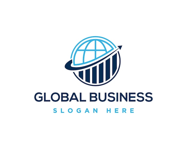 Global business logo template design vector icon concept