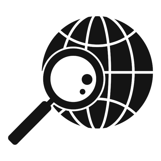Global exploration icon Simple illustration of global exploration vector icon for web design isolated on white background