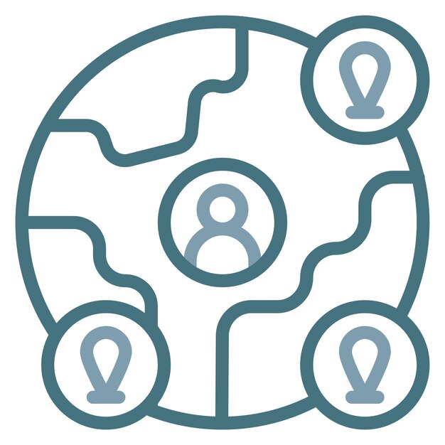 global icon vector image can be used for data science