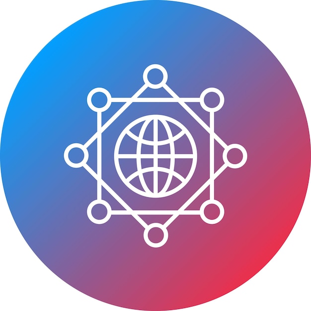 global infrastructure icon vector image can be used for data analytics