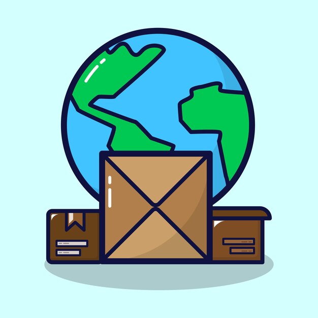 global logistic icon logistic and delivery services concept isolated on premium design