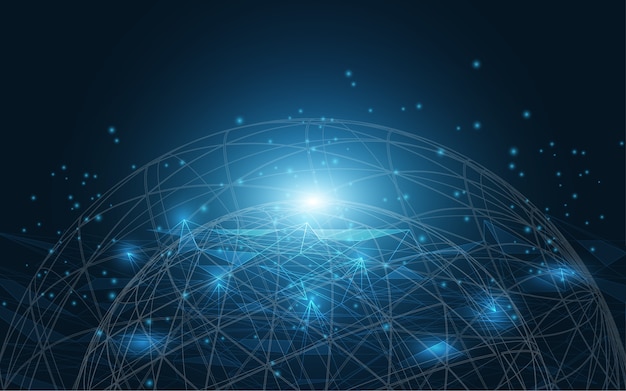 Global network connection abstract technology background