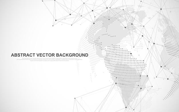 global network connection composition concept