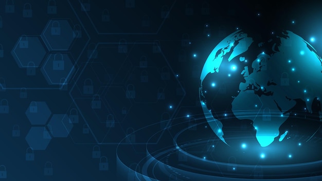 global network connection global technology world map abstract technology background