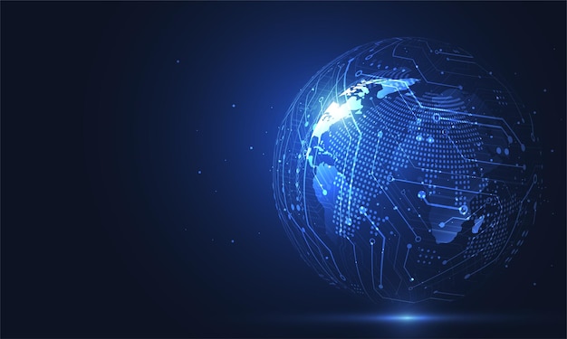 global network connection. world map point and line composition concept of global business.