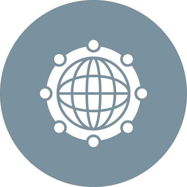 Global Network icon vector image Can be used for Business Startup