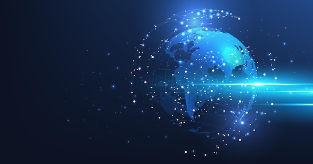Global network technology background