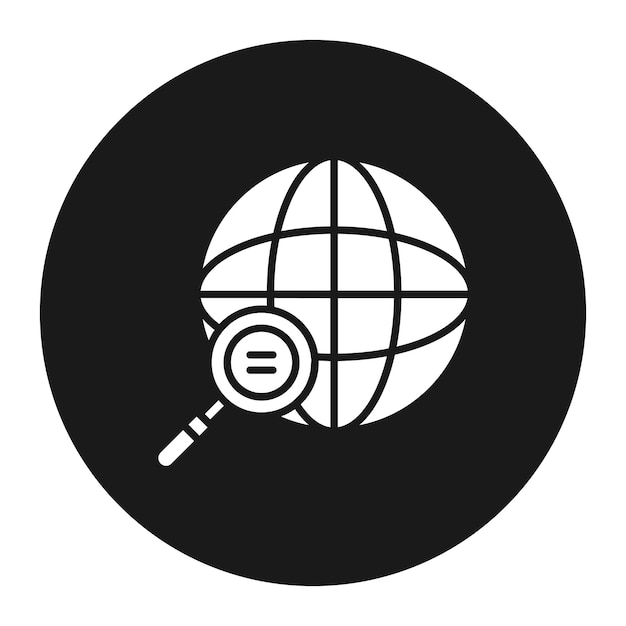 Global Search vector icon Can be used for Coding and Development iconset