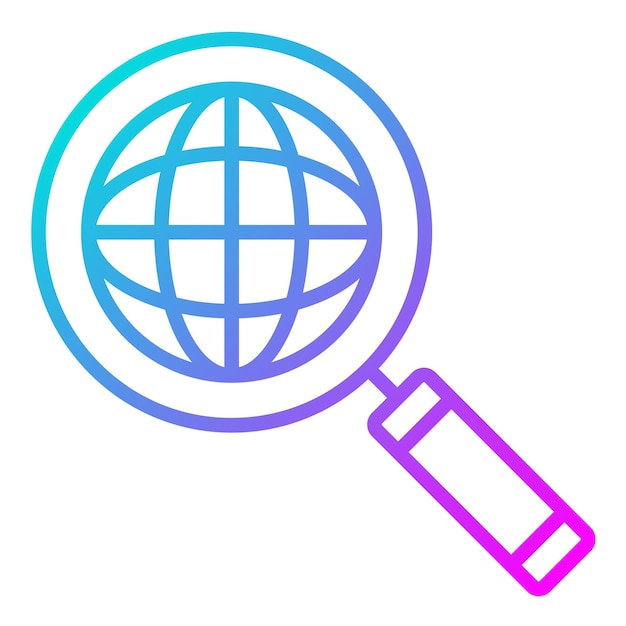 Global Search Vector Illustration Style