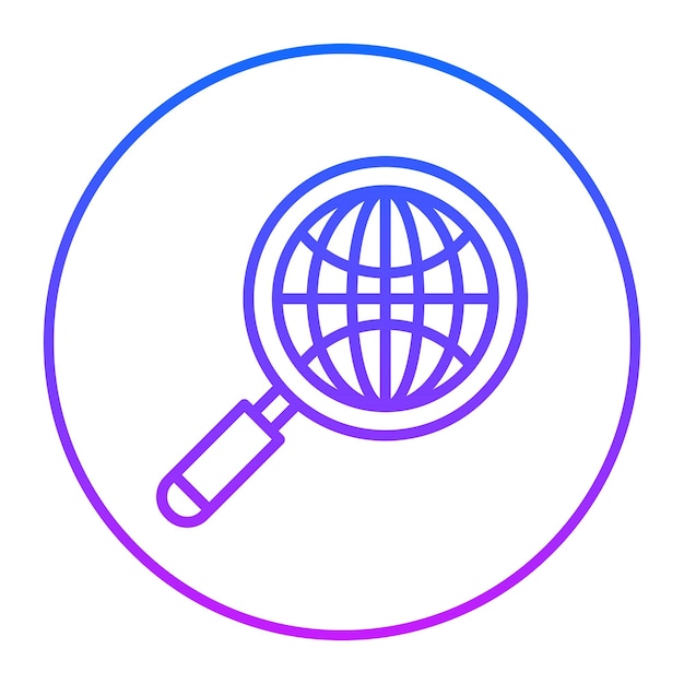 Global Search Vector Illustration