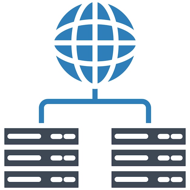 Global Servers Vector Illustration Style
