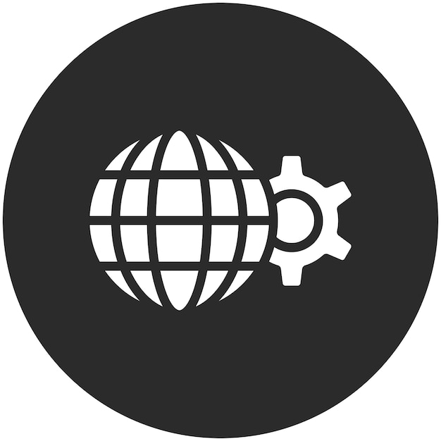 Global Settings vector icon illustration of Seo and Web iconset