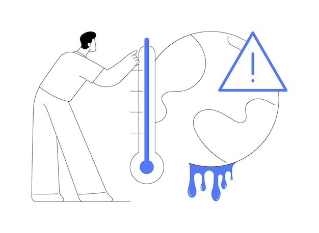 Global uppvärmning abstrakt koncept vektorillustration