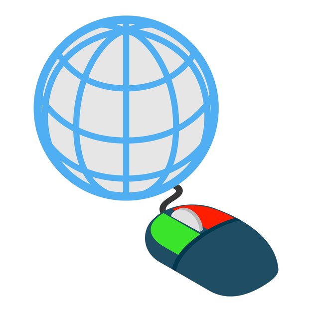 Globalt kommunikationsikon Isometrisk illustration af global kommunikations vektor-ikon til internettet